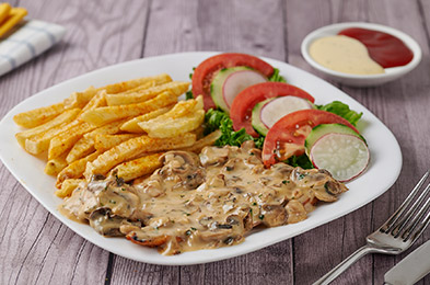 pollo con champiñones